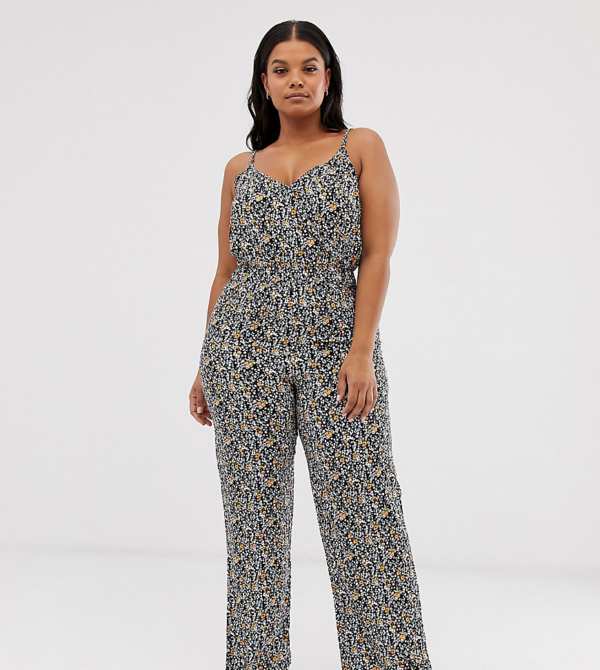 Vero Moda Curve - Cami-jumpsuit met fijne bloemenprint-Multi