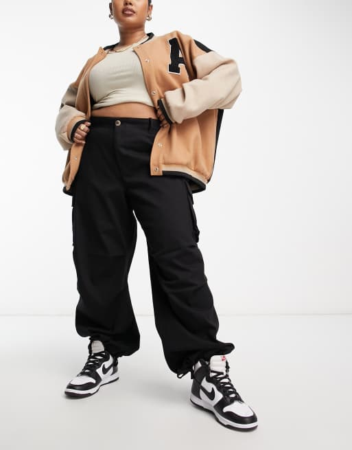 Plus size cargo hot sale pants with chain