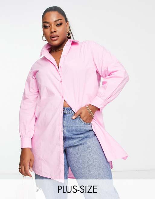 Vero Moda Curve - Chemise oversize - Rose