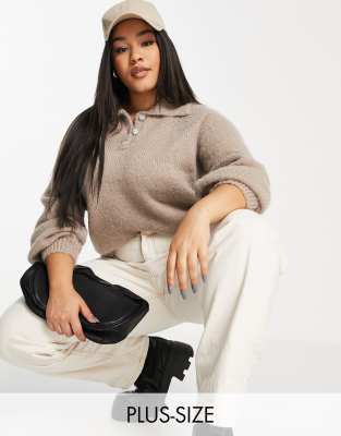 plus size sweater with collar