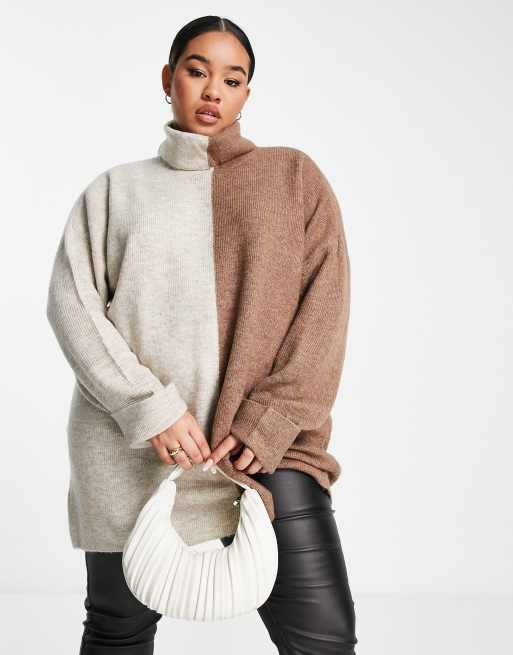 Vero moda color outlet block knitted sweater