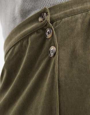Vero Moda Curve Cord Mini Skirt In Gray