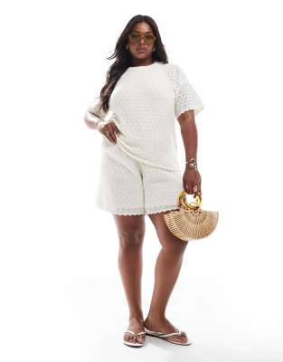 Vero Moda Curve Crochet Boxy Tee