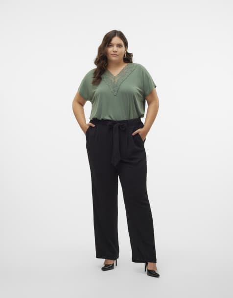 Vero Moda Curve Trousers in black