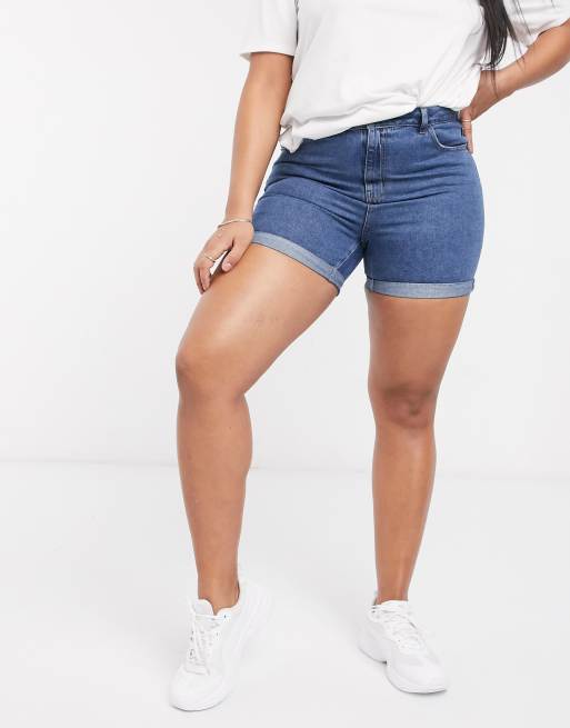 Asos curve hot sale denim shorts