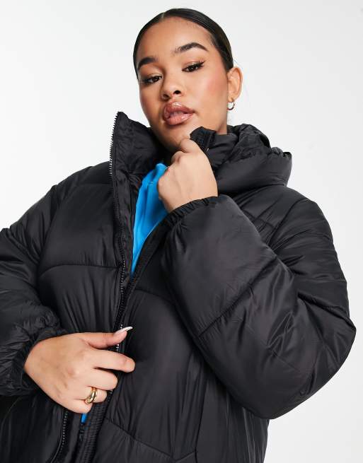 Vero Moda Curve Doudoune longue à capuche Noir ASOS