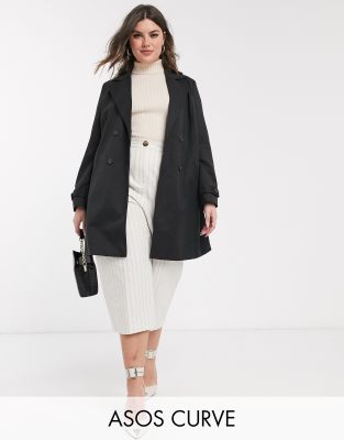 Vero Moda Curve - Trench ajusté - Noir Noir
