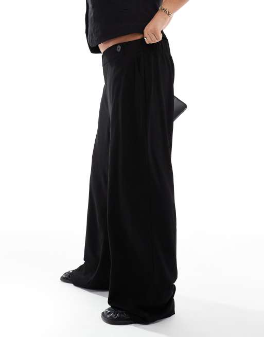 Vero Moda Curve - Elegante stretchbroek met wijde pijpen in zwart , 4 van 5