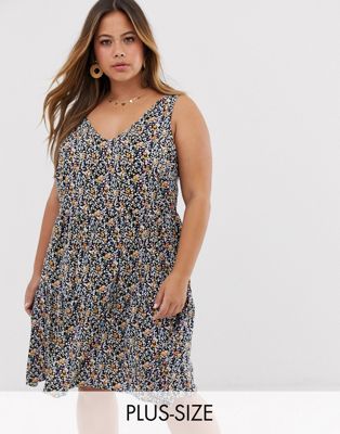 Vero Moda Curve - Gelaagde mini-jurk met print-Multi
