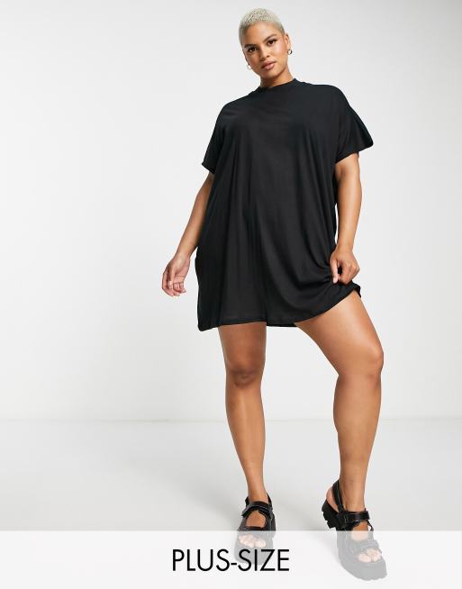 Formode Afrika semester Night Addict Plus Limited Oversized T-shirt Dress In Black