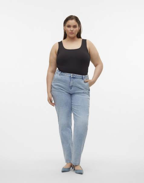 Vero Moda Curve – Jasnoniebieskie jeansy mom fit - view 1