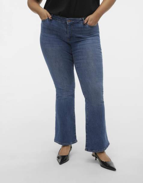 Vero Moda Curve - Jeans a zampa blu medio - view 1