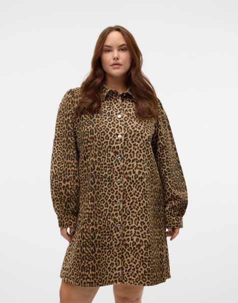 Vero Moda Curve Denim dress in cream