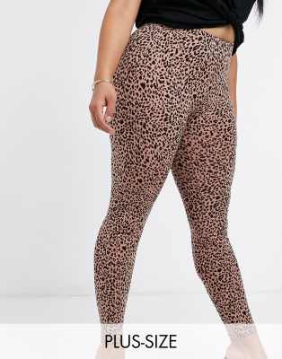 Vero Moda Curve - Leggings mit Leopardenprint-Mehrfarbig