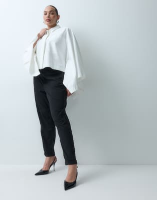Vero Moda Curve Loose Fit Woven Pants In Black