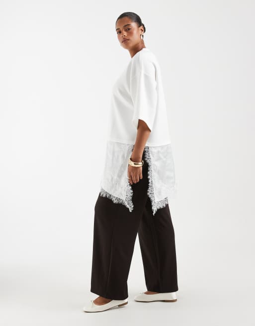 Vero Moda Curve løse pull-on-bukser i chokoladebrun, 2 af 5