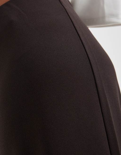 Vero Moda Curve løse pull-on-bukser i chokoladebrun, 5 af 5
