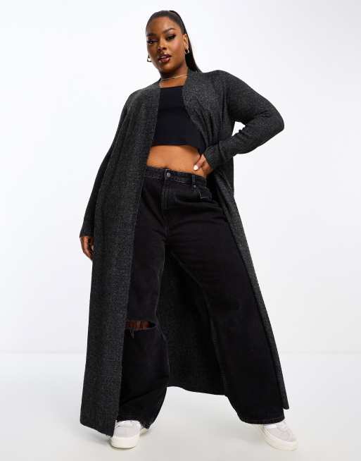 Vero Moda Curve - Maxi-cardigan i sort