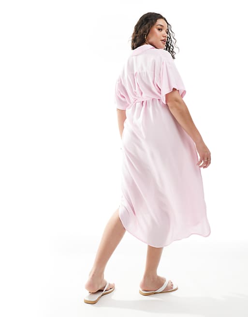 Curve Midi Shirt Dress Curve Midi Shirt Dress