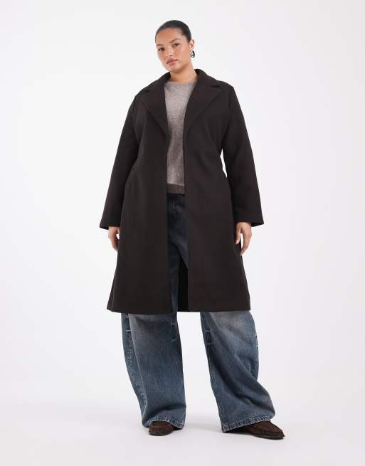 Vero Moda Curve midikappa med skärp i chokladbrunt, 2 av 4