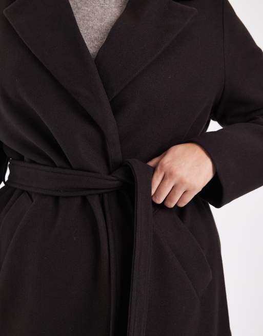 Vero Moda Curve midikappa med skärp i chokladbrunt, 4 av 4