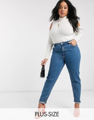 asos curve mom jeans