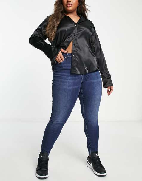 Vero Moda Curve – Mörkblå, skinny jeans - view 1