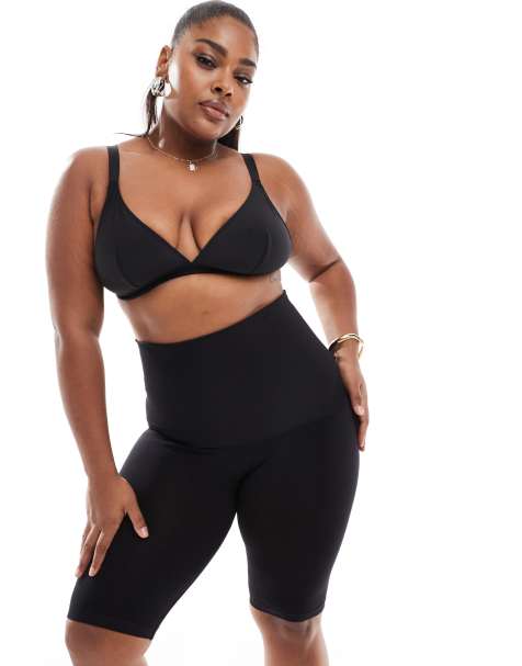 Vero Moda Curve - Naadloze corrigerende short in zwart - view 1