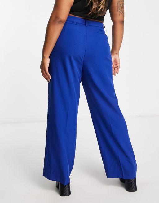 Vero Moda Curve - Pantalon de costume ajusté coupe large - Bleu de cobalt, 2 de 4