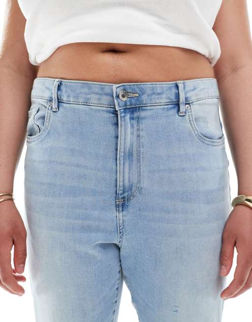 Vero Moda Curve Phia high rise skinny jeans in light blue wash, 5 of 5