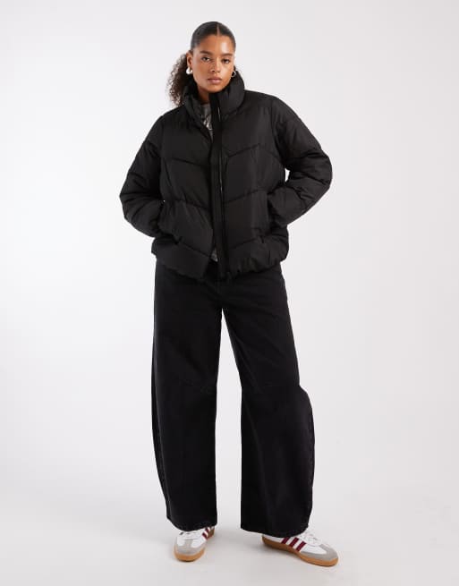 Vero Moda Curve puffer jacket in black