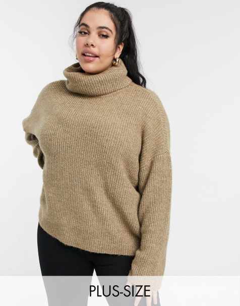 Vero Moda Curve - Pull col roulé - Beige - view 1