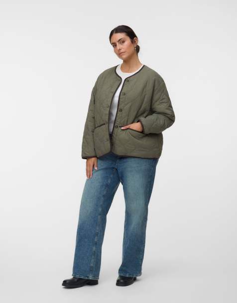 Vero Moda Curve Quilted jacket in kalamata - view 1