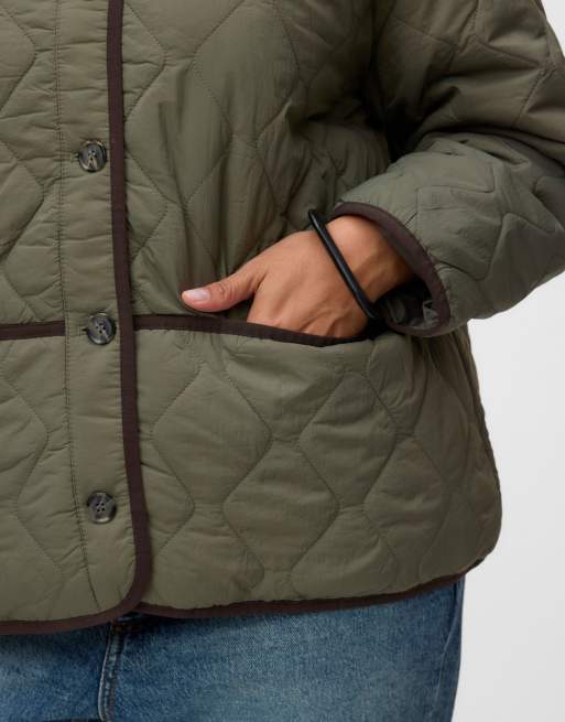 Vero Moda Curve Quilted jacket in kalamata, 4 of 5