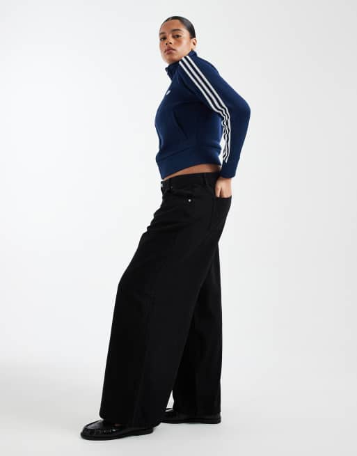 Vero Moda Curve – Remy – Weite Jeans in schwarzer Waschung mit mittelhohem Bund, 2 von 5