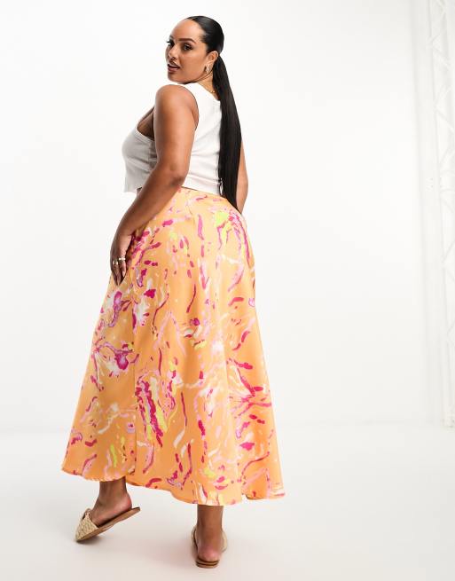 Satin midi skirt outlet size 4