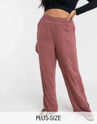 plus size satin joggers