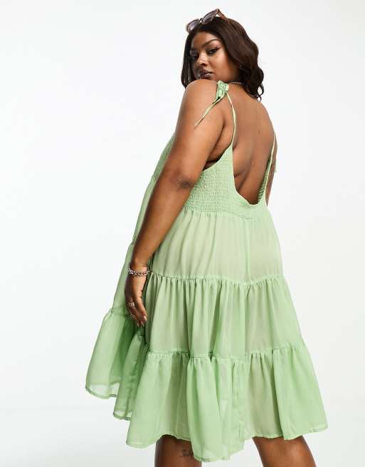 slim fit dress slacks Joyfolie Girls Macy Maxi Dress in Beach Green | Boho Maxi Maxi Dress for Little Girls main image 1