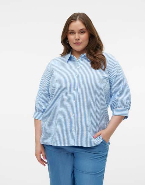 Vero Moda Curve Shirt in vista blue - view 1