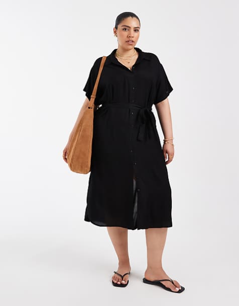 white christmas dresses Midi Shirt Dress – MUI