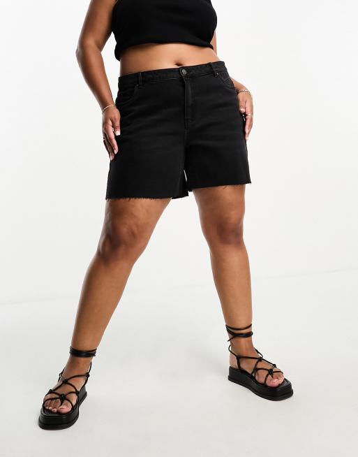 Vero Moda Curve - Short long en jean - Noir