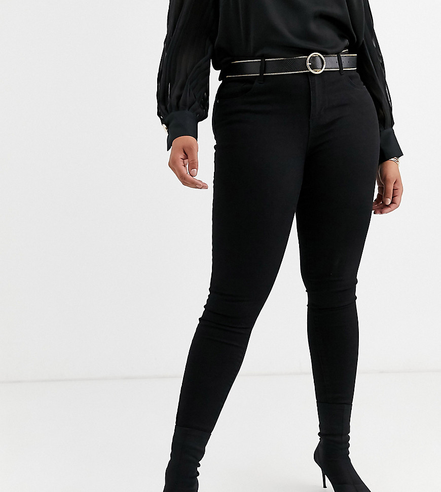 Vero Moda Curve - Skinny denim jeans in zwart