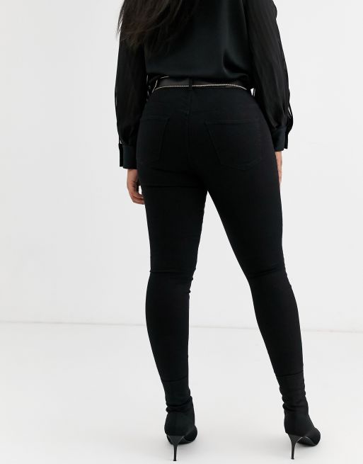 Vero Moda Curve - Skinny denim jeans in zwart, 2 van 4