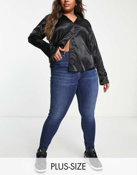 Vero Moda Curve skinny jean in dark blue - view 1