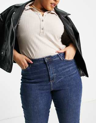 Vero Moda Curve Vero Moda Curve skinny jean in mid blue