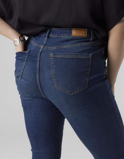 Vero Moda Curve – Skinny-Jeans aus dunkelblauem Denim, 4 von 4