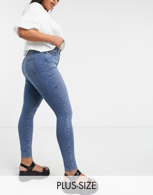 Vero Moda Curve skinny jeans in blue