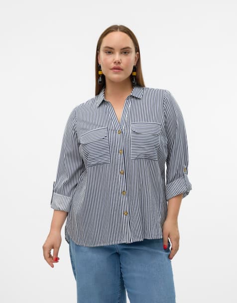 Vero Moda Curve - Snehvid skjorte - view 1