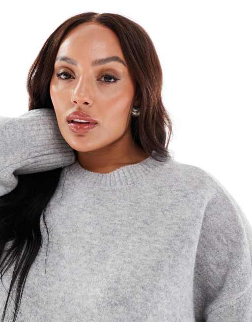 Hlover ♡ Vero Moda Curve soft o-neck oversized sweater in light