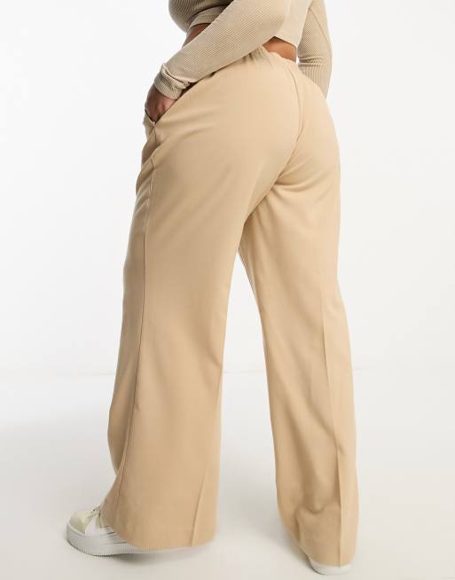 Vero Moda Curve – Stand Alone – Hose in Cremeweiß mit weitem Schnitt und gesmoktem Bund, 3 von 4